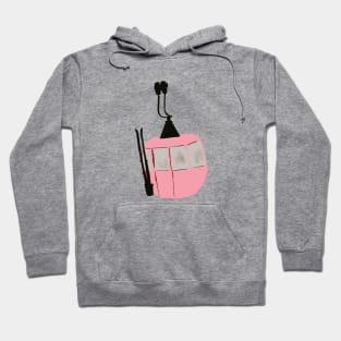 Pink Retro Ski Lift Gondola Hoodie